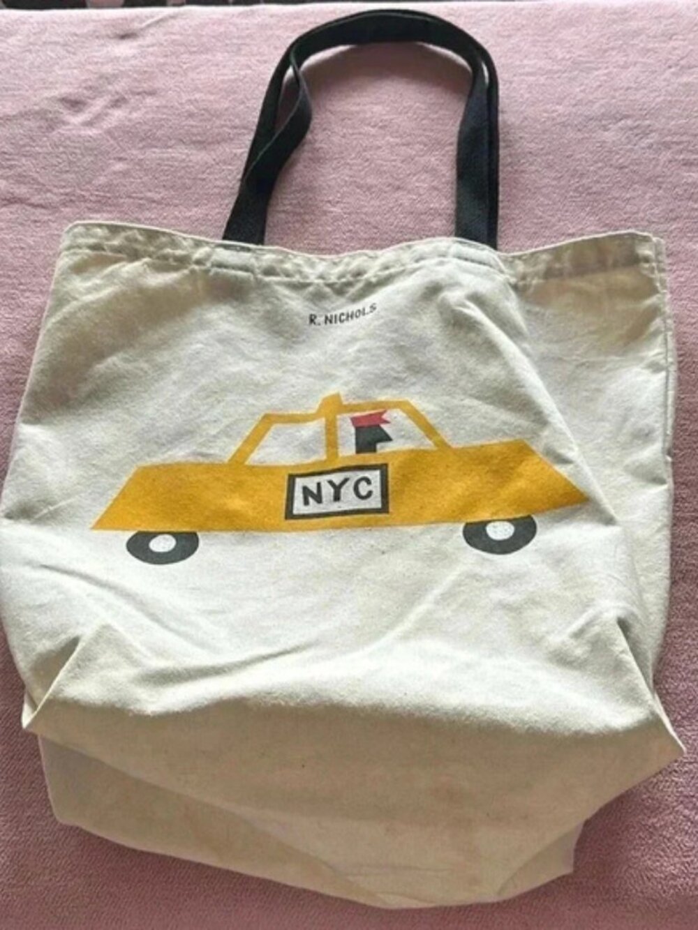 R. nichols NYC taxi tote bag
